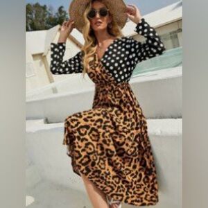 Cheetah Polka Dot SHEIN Dress
